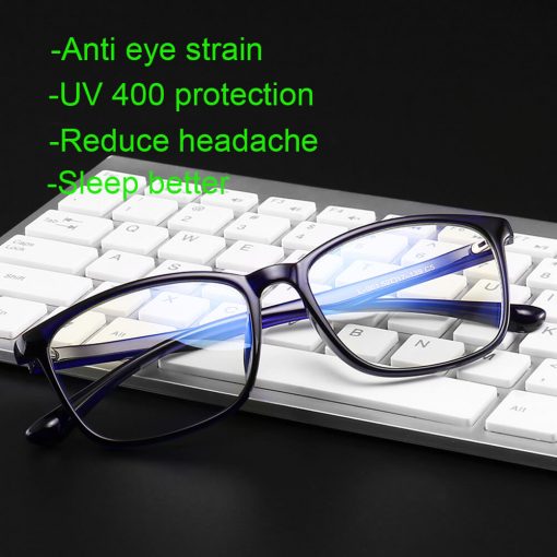 Classic Nerd Blue Light Blocking Tinted Computer Gaming Glasses LH01