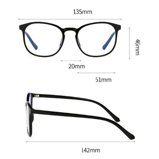 Stylish Clear Lens Eye Fatigue Glasses Blue Light Block 029