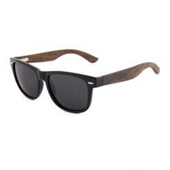 Wood Frame Polarized Wayfarer Sunglasses for Women Men
