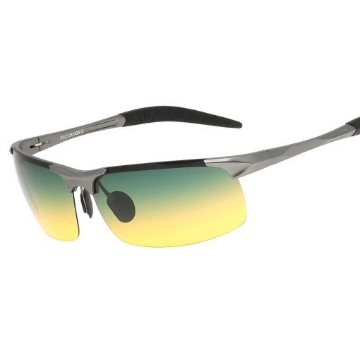 Day & Night Vision HD Driving Polarized Sunglasses men's Driving Glasses Anti-glare aluminum magnesium alloy glasses